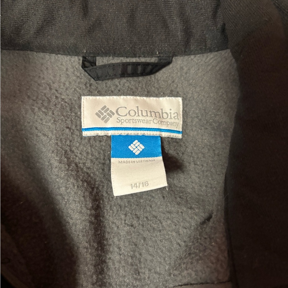 Columbia Boys Black and Gray Performance Jacket with Blue Accents - Picture 2 of 4